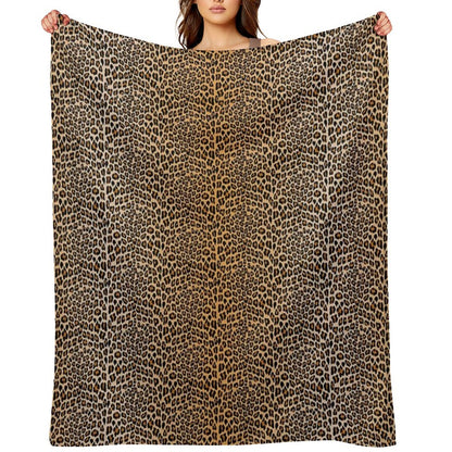 Trendy Leopard Print Aesthetic – Wild Animal Pattern Design Throw Blanket