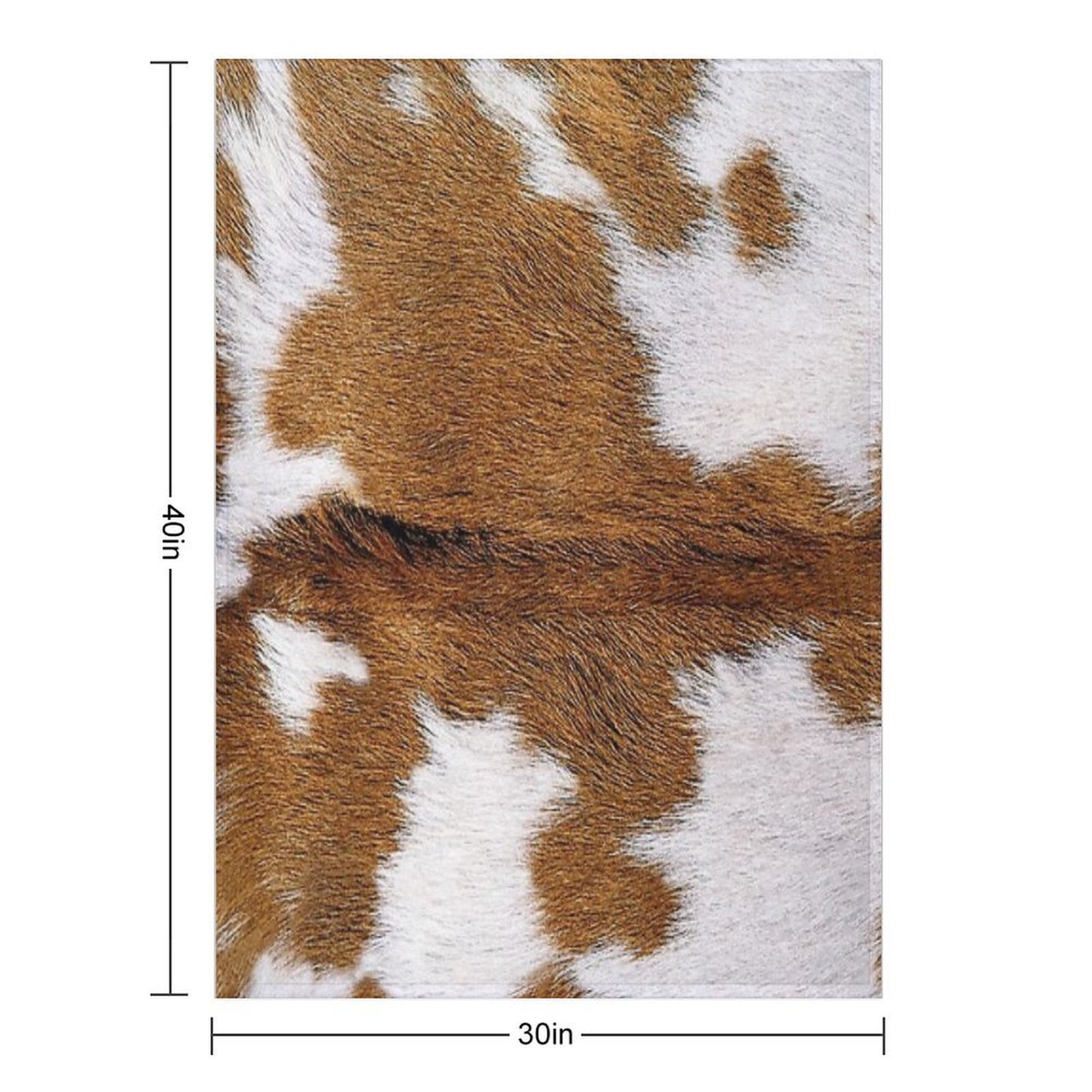 Cow Hide Brown & White Throw Blanket