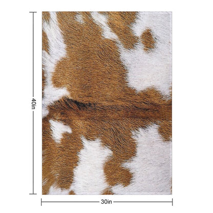 Cow Hide Brown & White Throw Blanket
