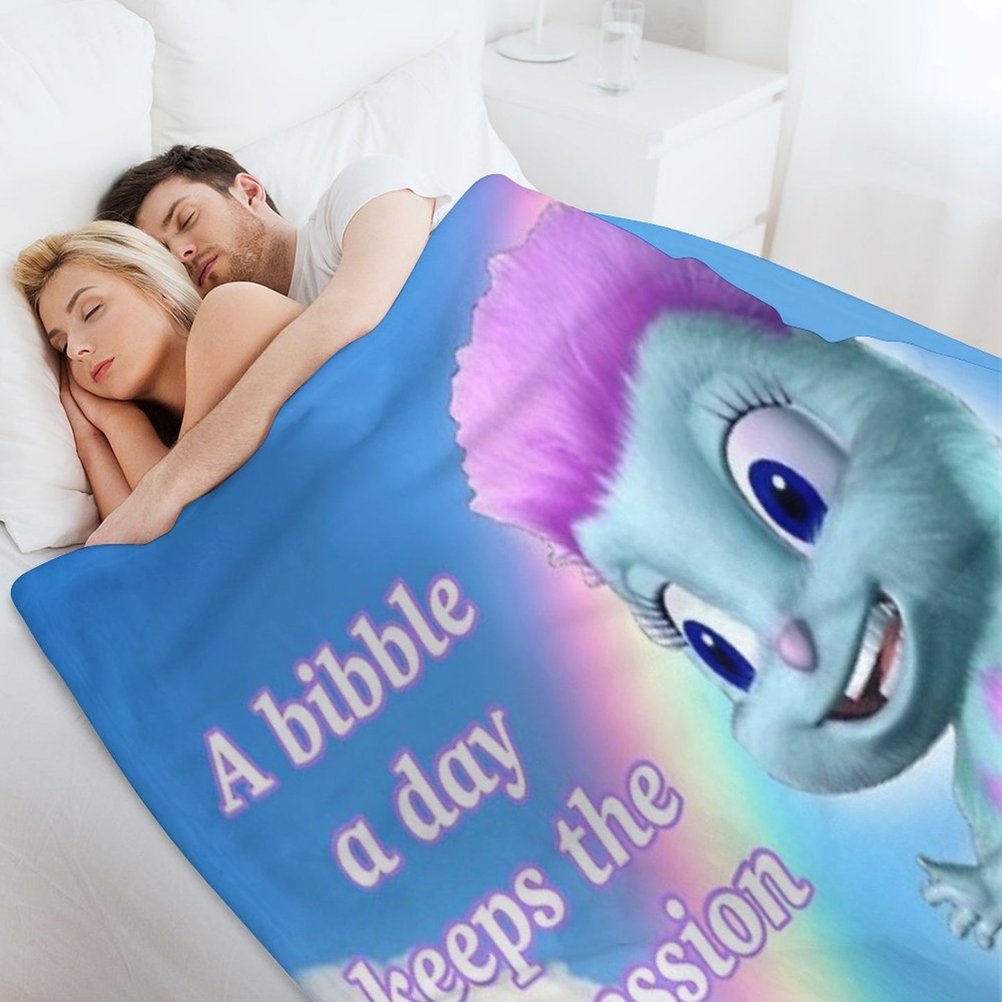 Bibble Motto Throw Blanket