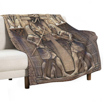 Egyptian Gods Throw Blanket