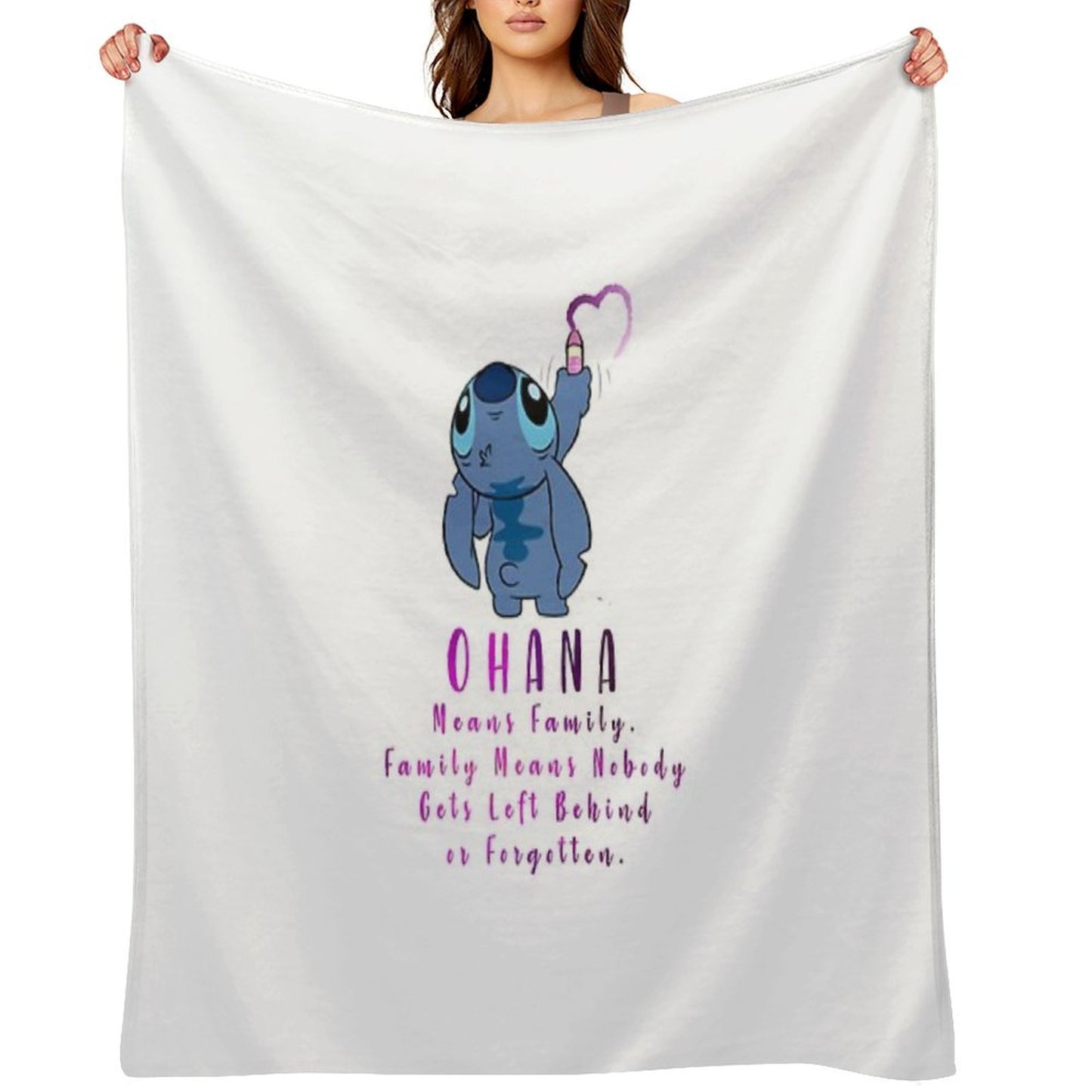 Lilo And Stitch Ohana Throw Blanket