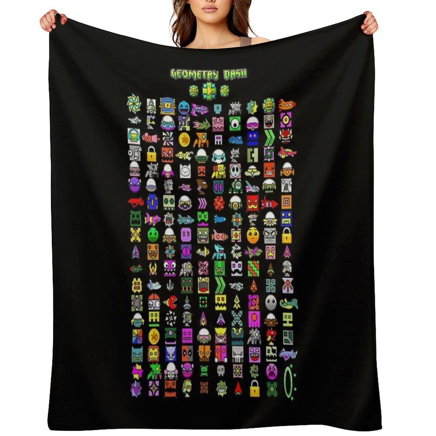 Geometry Dash Throw Blanket