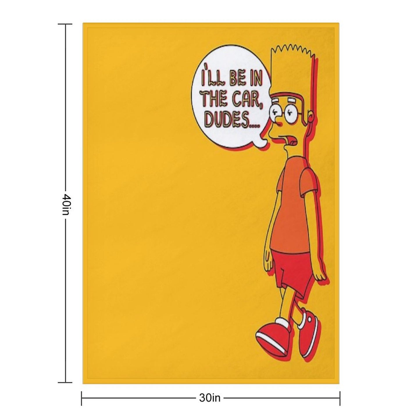 Smithers As Bart (Simpsons) Throw Blanket