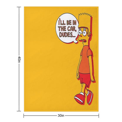 Smithers As Bart (Simpsons) Throw Blanket