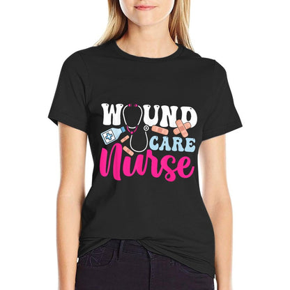 Wound Care Nurse WOCN Certified Registered Nurse, Small, Black T-Shirt