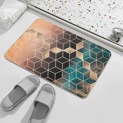 Ombre Dream Cubes Bath Mat