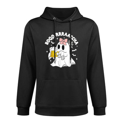 Boo-racha Funny Halloween Ghost Beer Design Borracha Funny Versatile Streetwear Hoodie