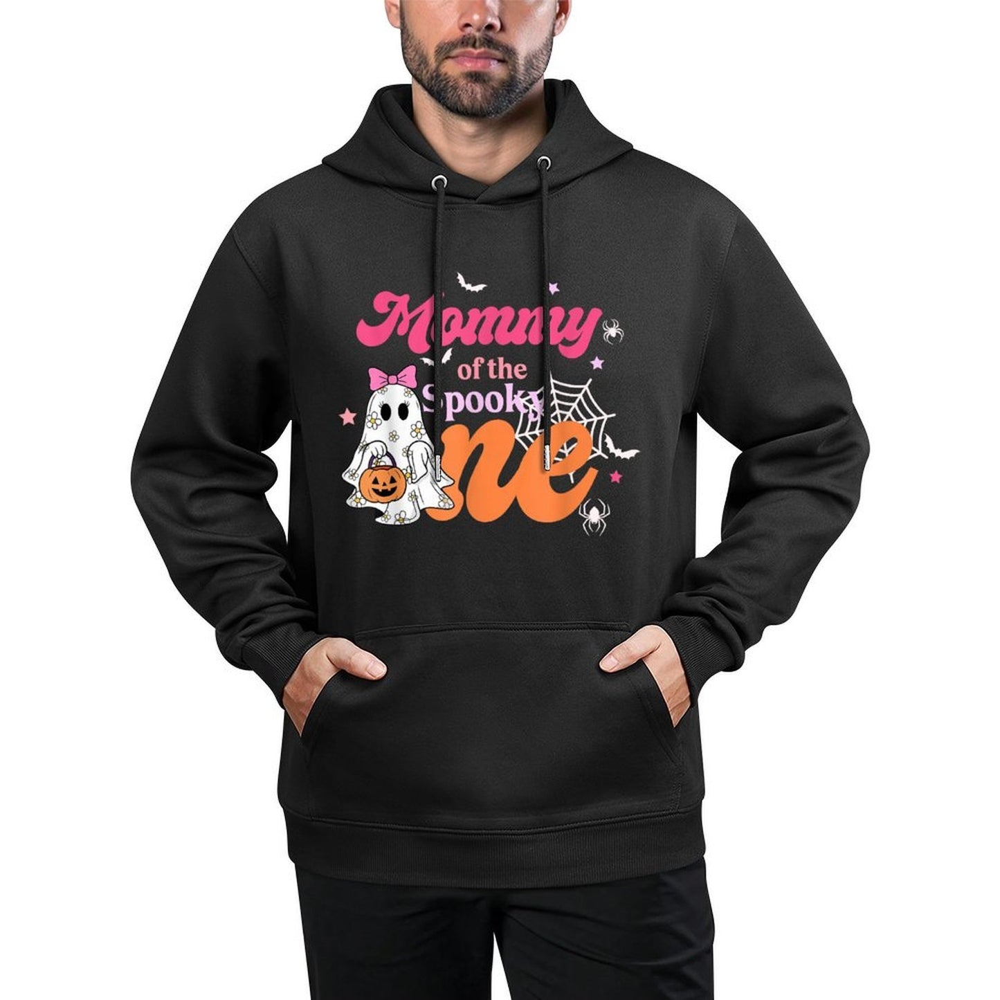 Mommy of The Spooky One 1st Birthday Girl Halloween Family Medium-Weight Fabric Hoodie