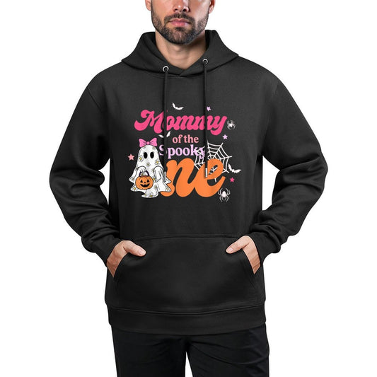 Mommy of The Spooky One 1st Birthday Girl Halloween Family Medium-Weight Fabric Hoodie
