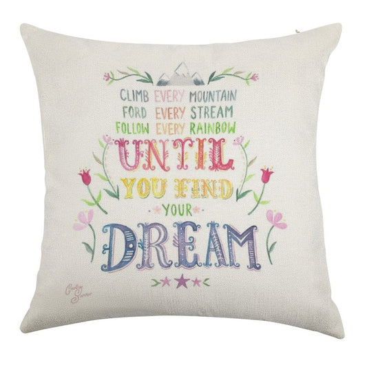 Sound of Music Climb Every Mountain Linen Throw Pillow Cover