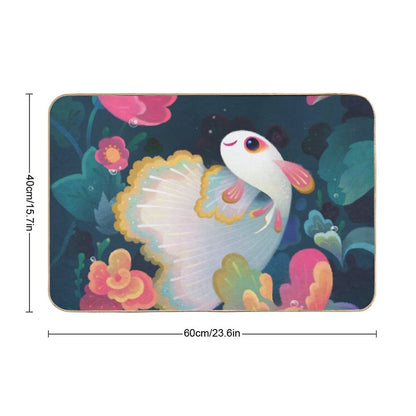 Flower Guppy Bath Mat