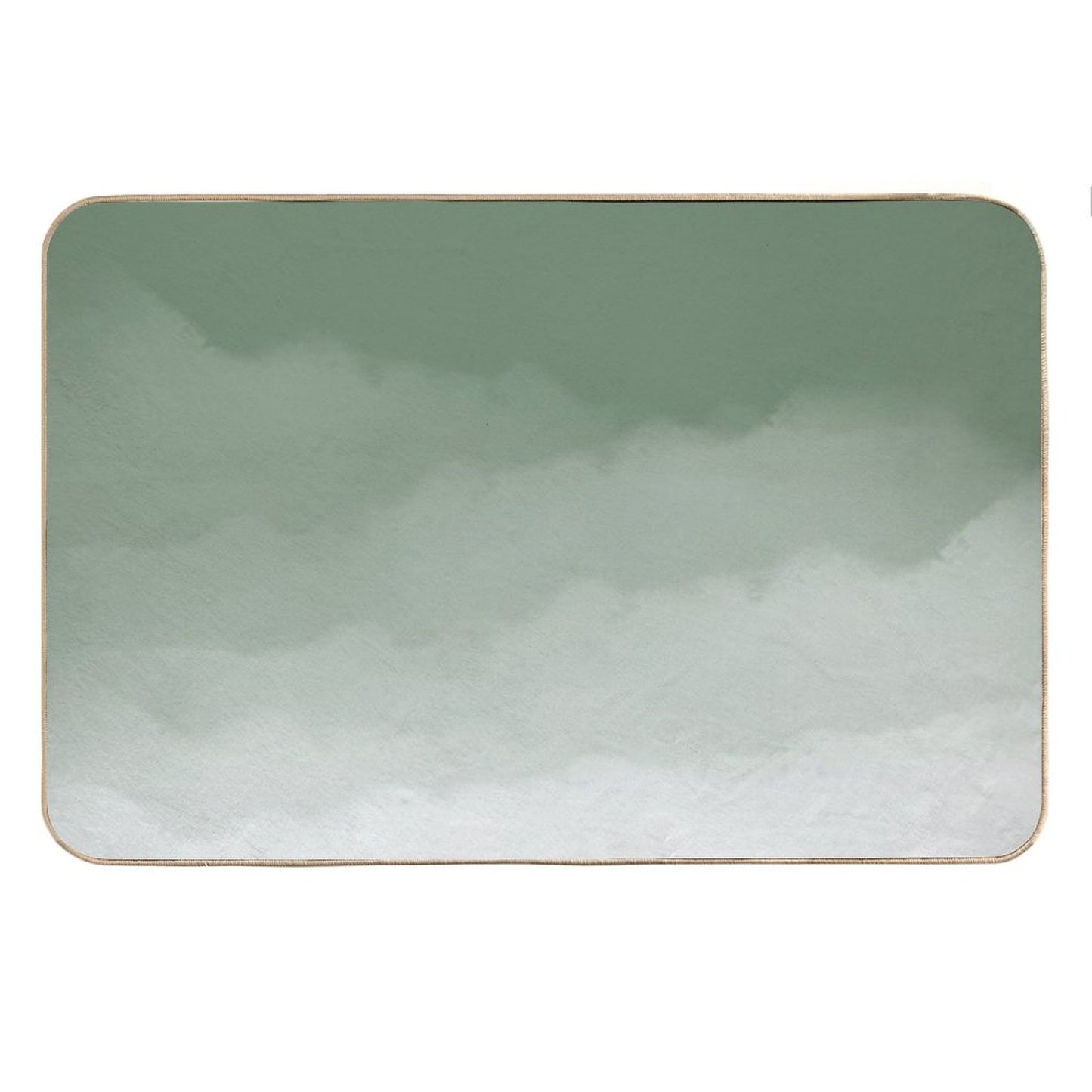 Sage Green Watercolor Ombre (sage Greenwhite) Bath Mat