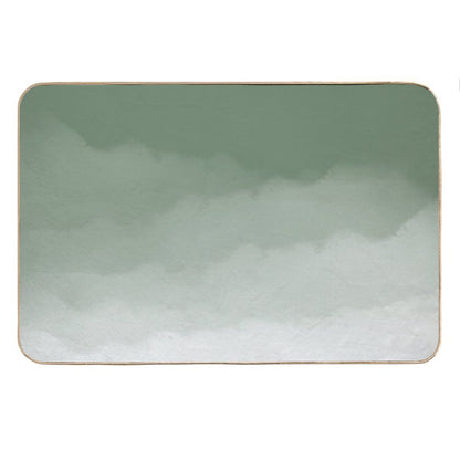 Sage Green Watercolor Ombre (sage Greenwhite) Bath Mat