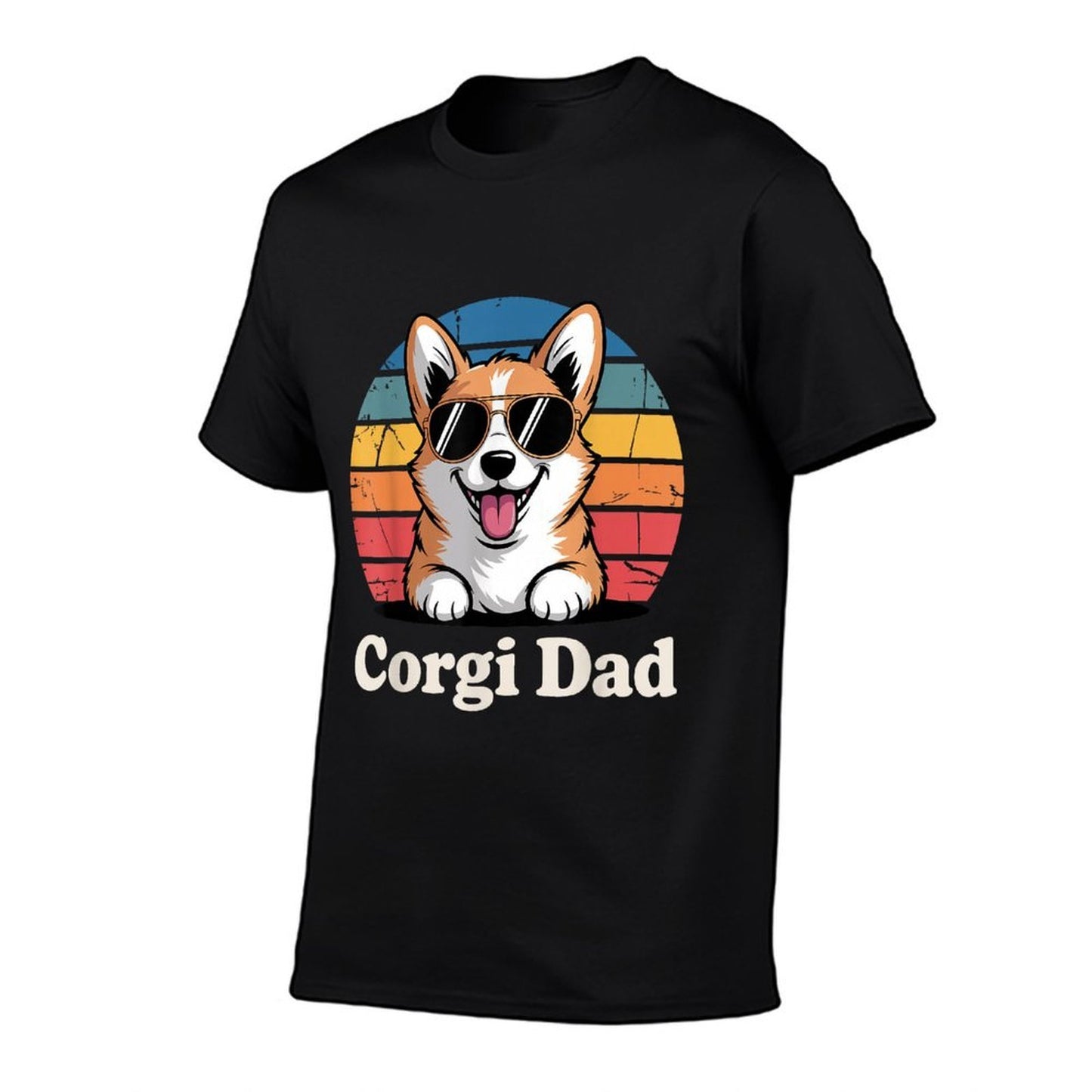 Funny Corgi Art For Men Dad Grandpa Pembroke Corgi Lover  Relaxed-fit T-Shirt
