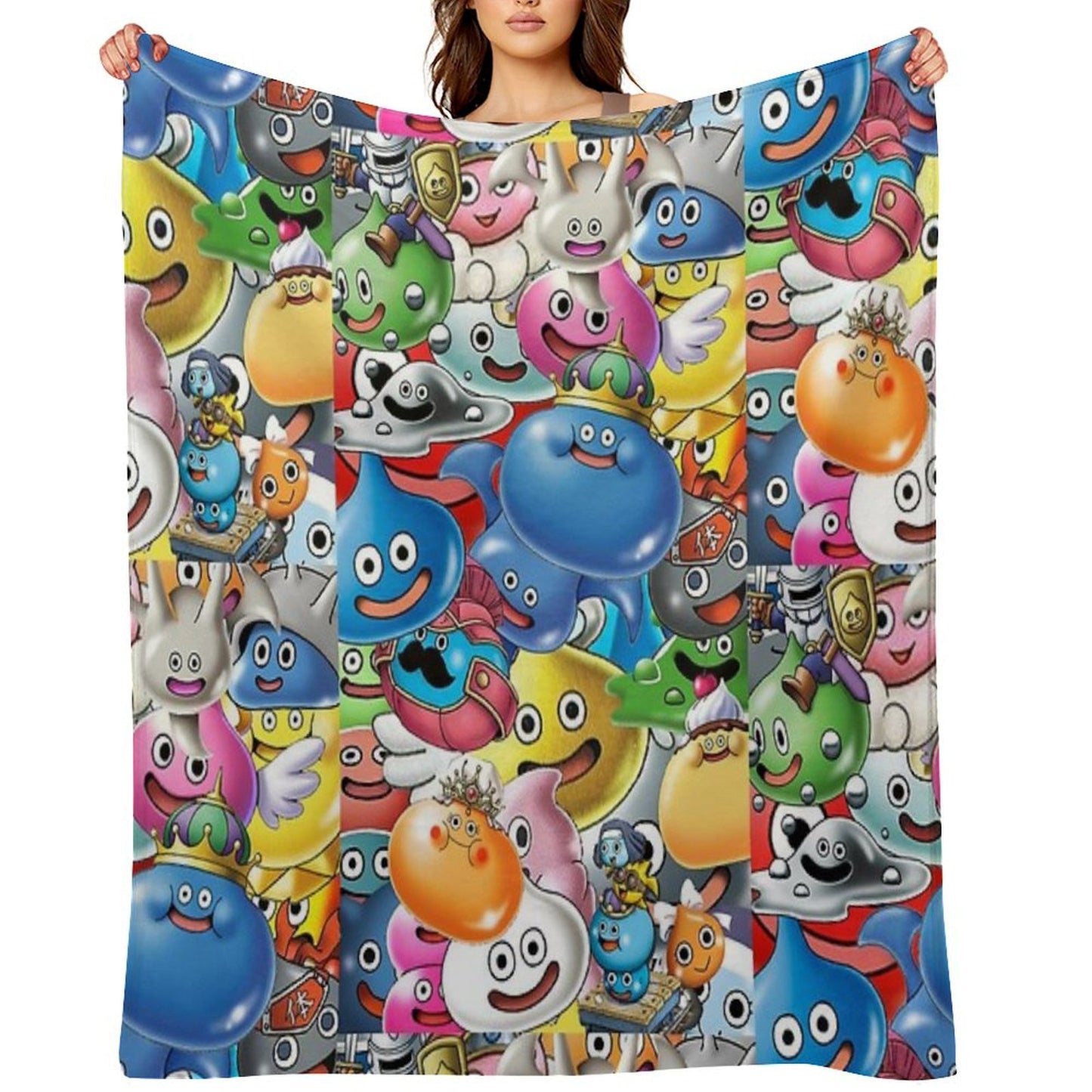 Dragon Quest Slimes Throw Blanket