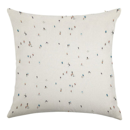 Ski Slopes Linen Throw Pillow Cover