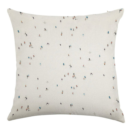 Ski Slopes Linen Throw Pillow Cover