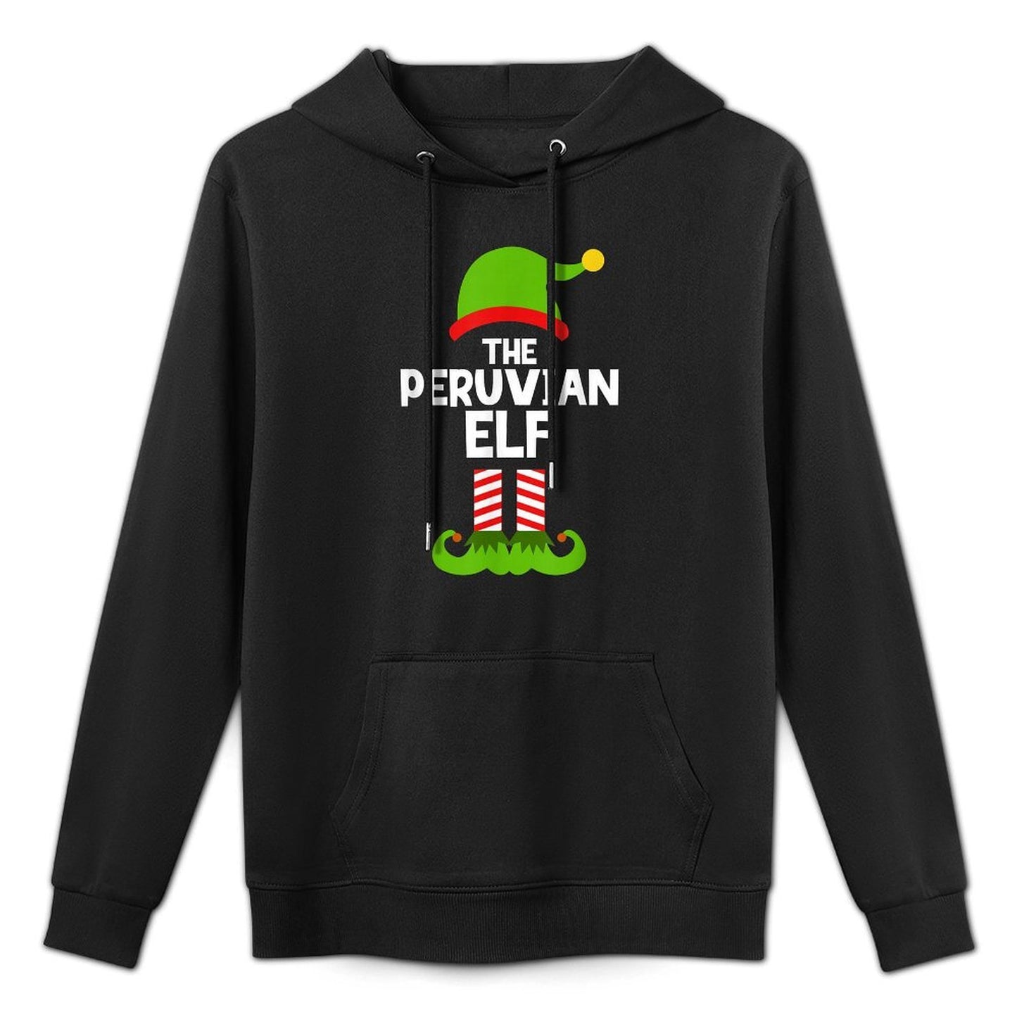 Funny The Peruvian Elf Christmas Family Party Pajama Peru Layering Staple Hoodie