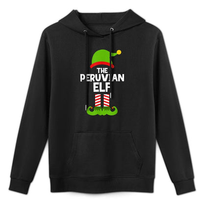 Funny The Peruvian Elf Christmas Family Party Pajama Peru Layering Staple Hoodie
