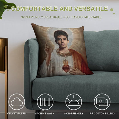 Charles Leclerc Soft Easy Maintenance Throw Pillow