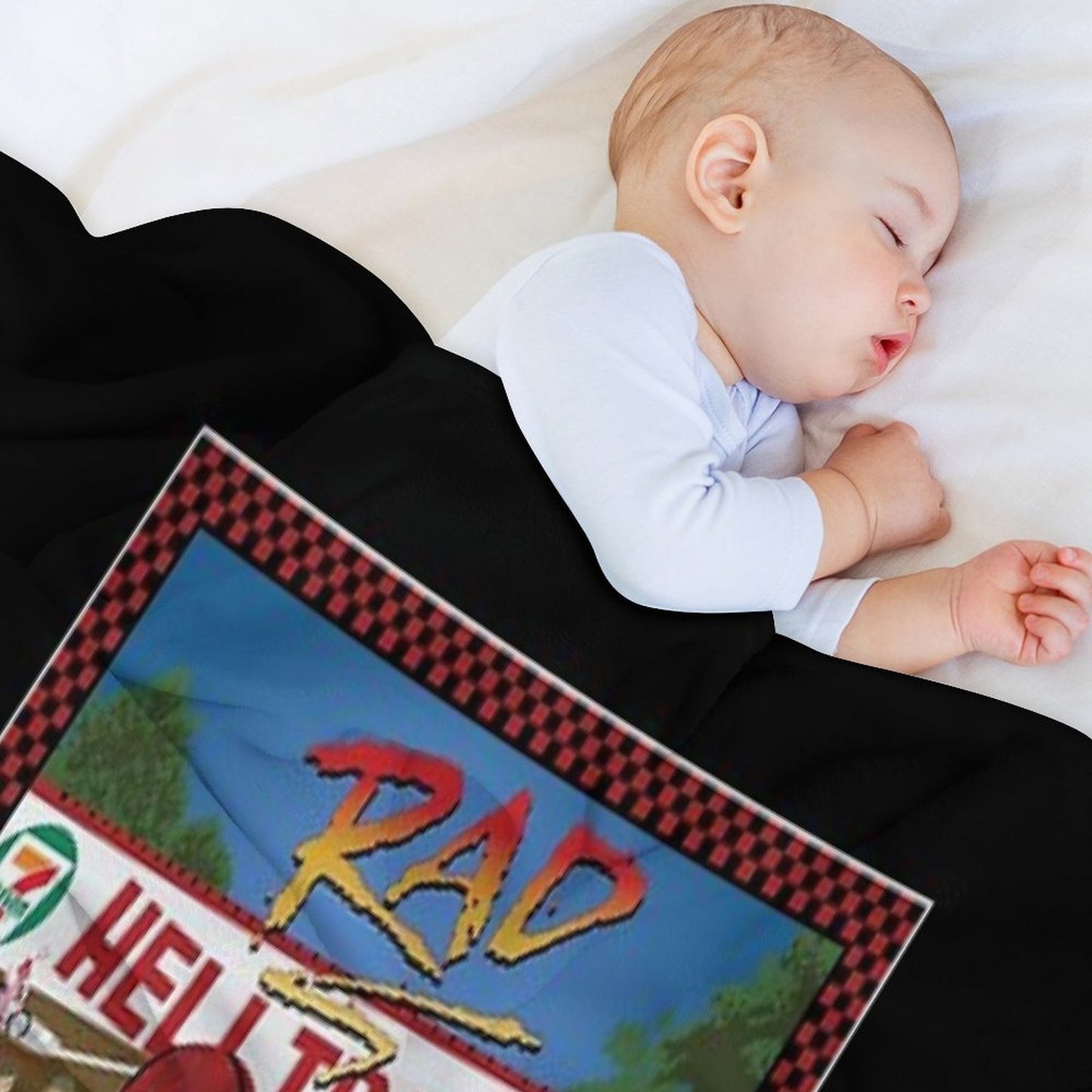 RAD Poster - BMX Tribute - Full Color - All Cast Throw Blanket