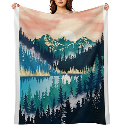 Lake Mist Throw Blanket