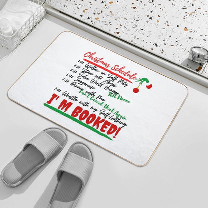 Christmas Schedule Bath Mat