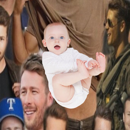 Glen Powell Colllage Throw Blanket