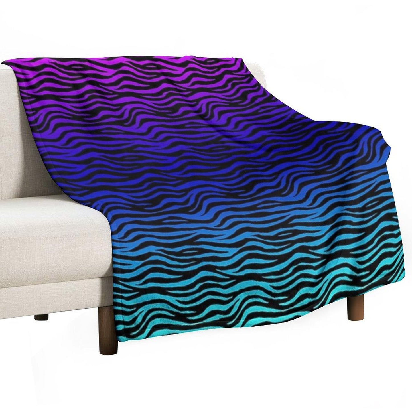 Purple Zebra Print Throw Blanket