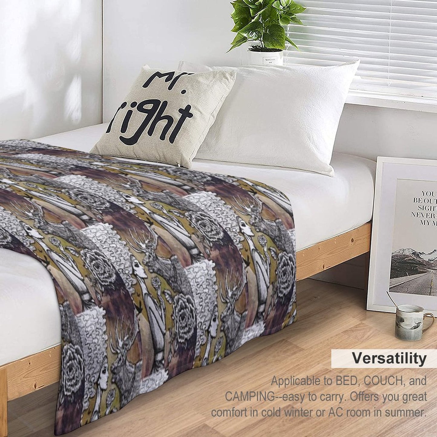 The Lonely Goddess Throw Blanket