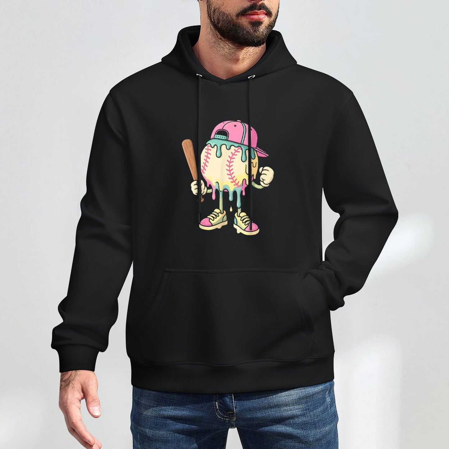Ice Cream Drip Baseball Spots Baseball Drip For Girls Durable Construction Hoodie