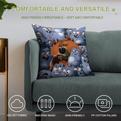 Grizzy And The Lemmings Soft Style Accent Throw Pillow