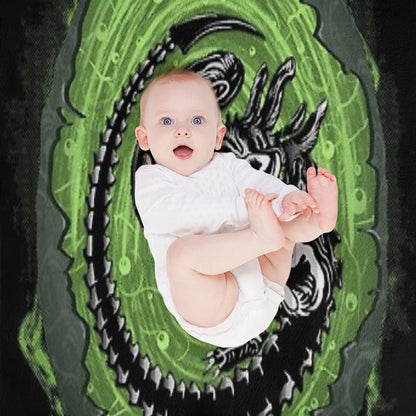 Alien Incubation Throw Blanket