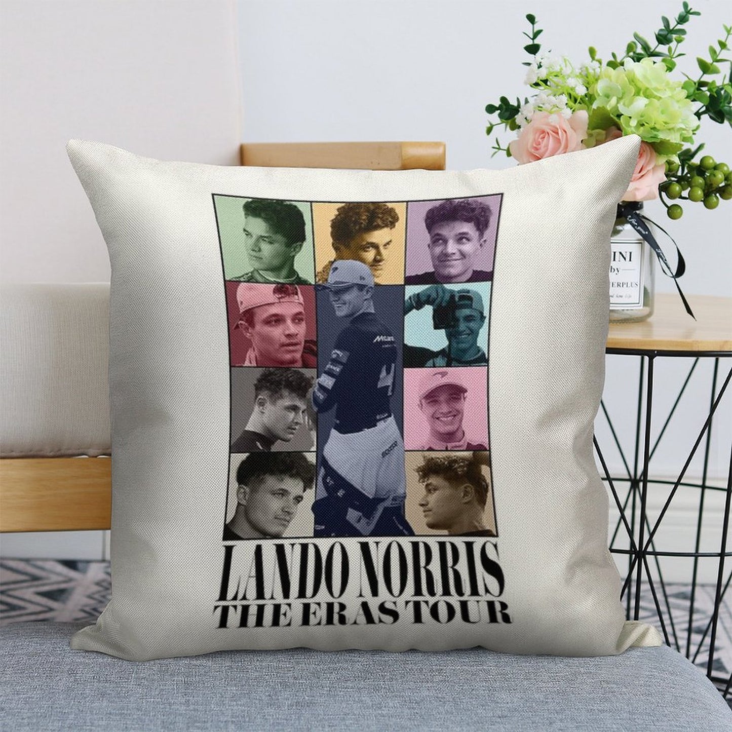 Lando Norris  The Eras Tour Linen Throw Pillow Cover