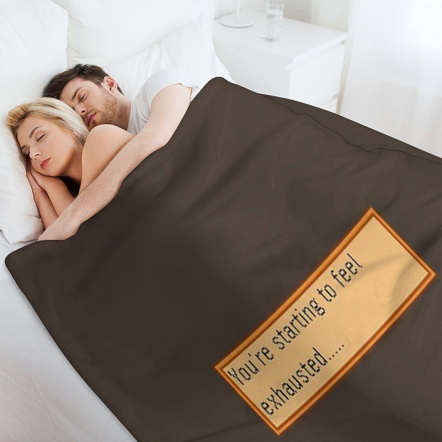 Exhausted - Stardew Throw Blanket