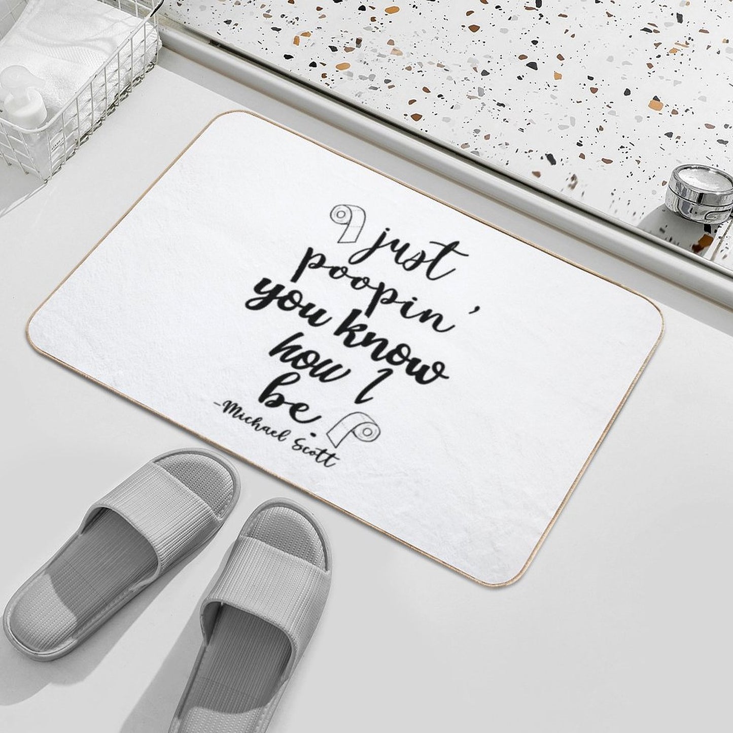 Just Poopin' You Know How I Be Tshirt Bath Mat