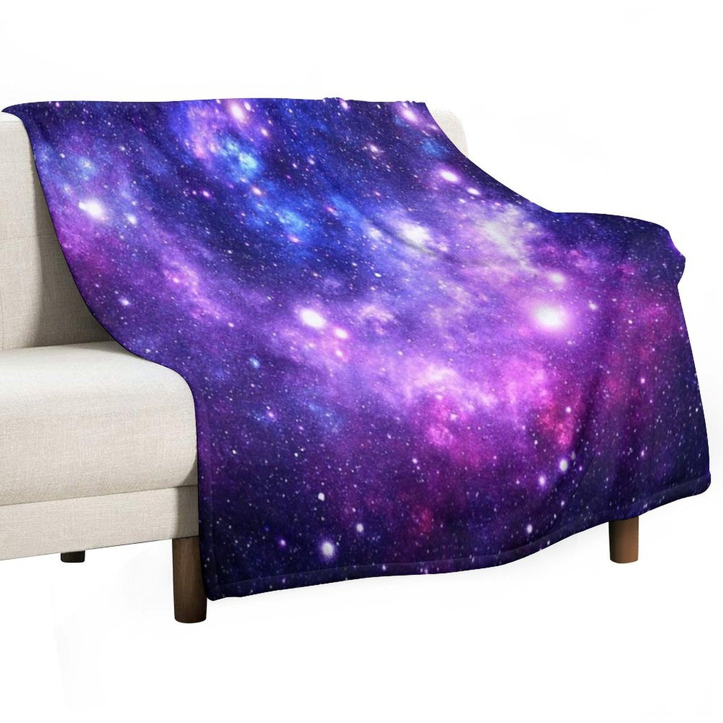 Purple Blue Galaxy Nebula Throw Blanket