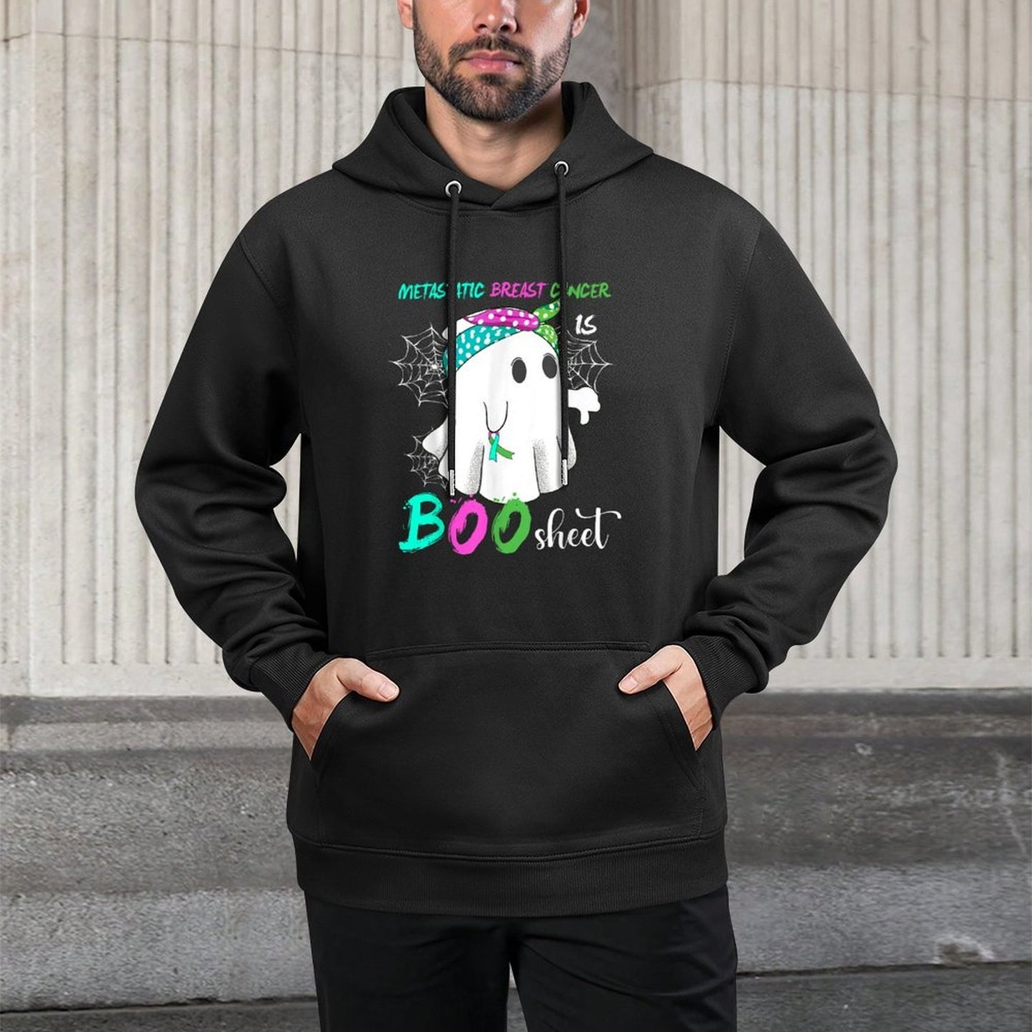 Metastatic Breast Cancer Is Boo Sheet Halloween Costume Machine Washable Hoodie