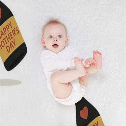 Simple Mom Cheers Symbol, Modern Mother's Day Wishes Throw Blanket