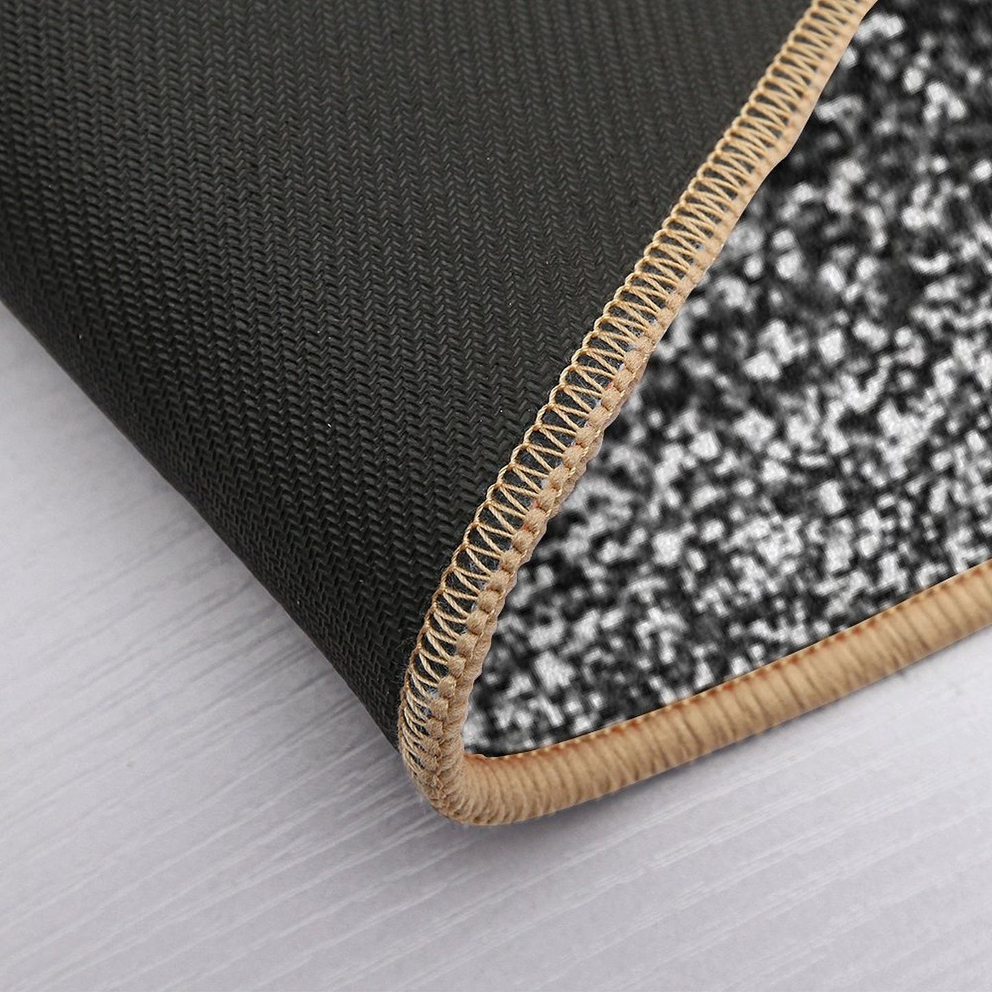 Silver And Black Glitter Bath Mat