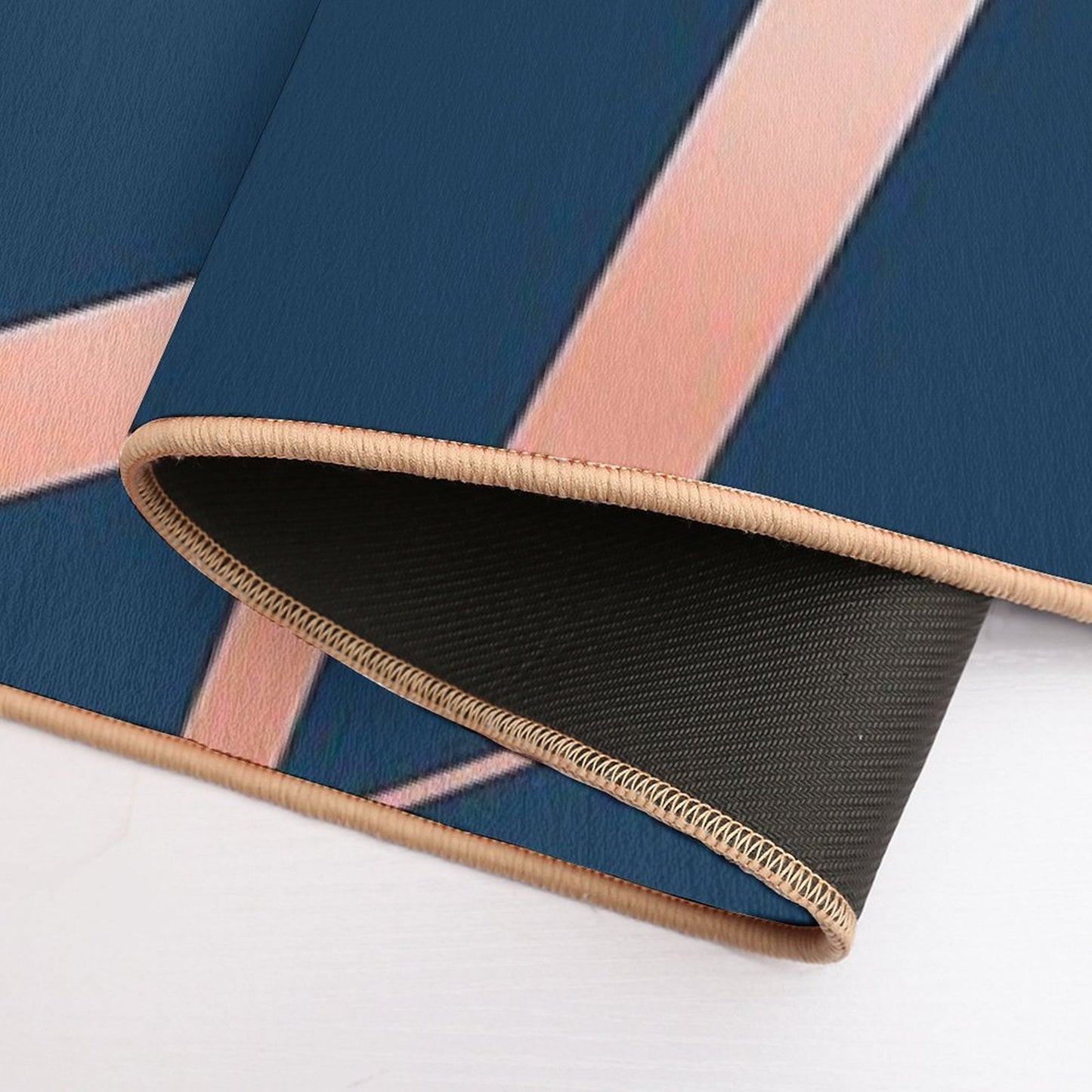 Navy Rose Gold Luxe Bath Mat
