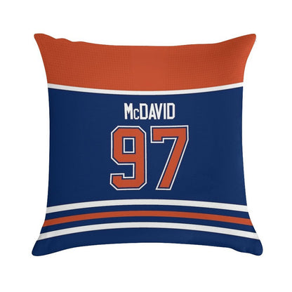 Edmonton Oilers Connor McDavid Home Jersey Back Phone Case Soft Fade-Resistant Throw Pillow
