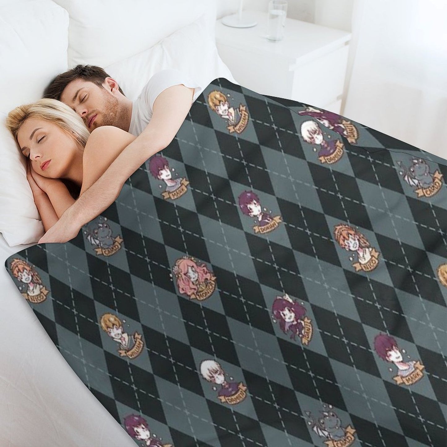 British Hooky (Blue) Throw Blanket