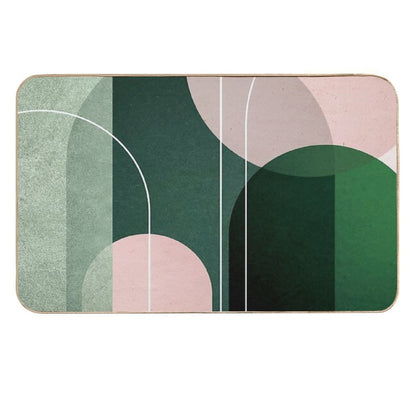 Mid Century Arches in Pink And Green 2  Versatile Bath Mat