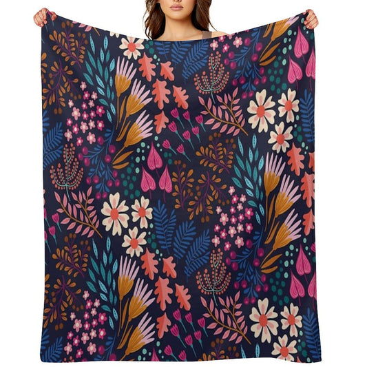 BLISS Flower Field Throw Blanket