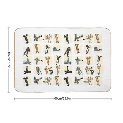Heads Up Cream Bath Mat