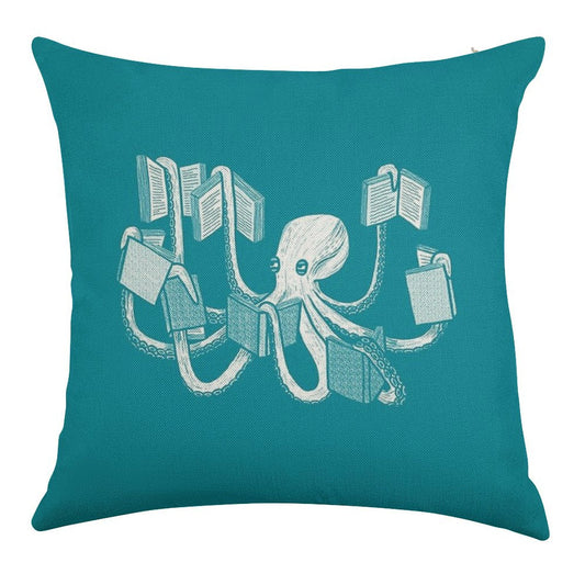 Armed With Knowledge Linen Throw Pillow Cover