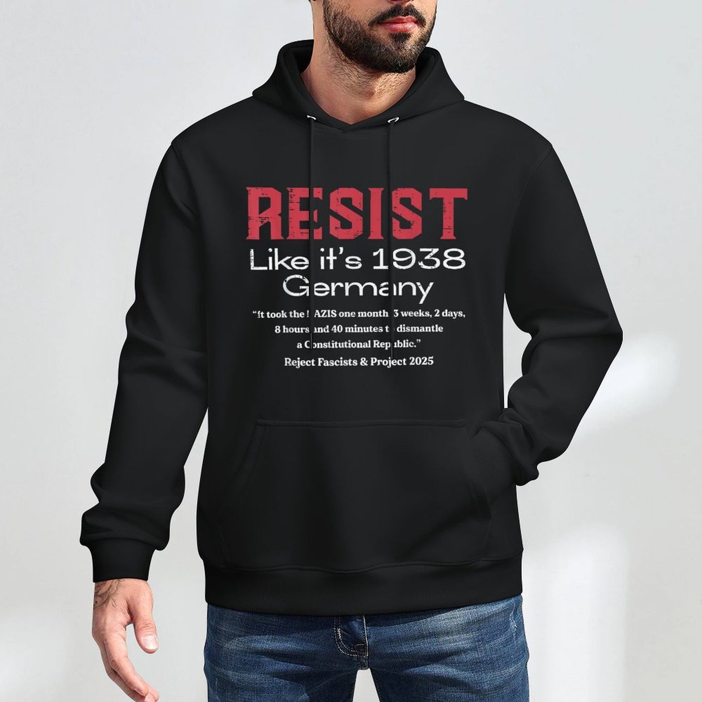 Resist Like 1938 Germany Protest Civil Rights Women Men Kids Relaxed Fit Hoodie