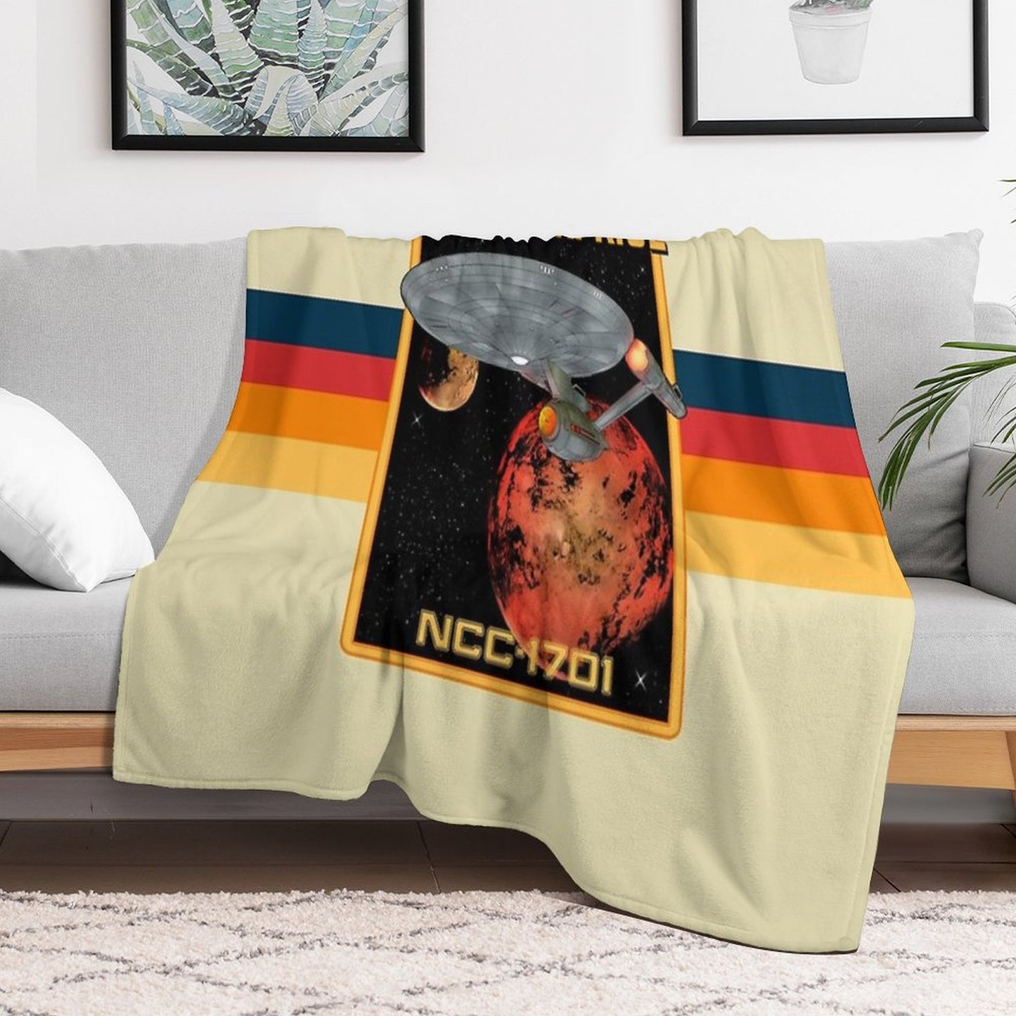 USS Enterprise NCC-1701 Throw Blanket